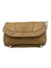 MCM Tan Pebbled Leather Magnetic Closure Shoulder Strap Studs Gold Hardware Bag Tan / S