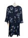 Kate Spade Size 4 Navy Blue, Black, White Polyester Floral Gathered Neck Dress Navy Blue, Black, White / 4