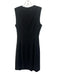 Theory Size 6 Black Virgin Wool Blend Sleeveless Side Pleat Shift Knee Dress Black / 6