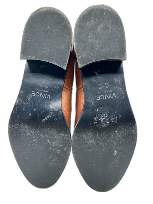 Vince Shoe Size 9.5 Brown & Black Leather Upper Almond Toe Elastic Chelsea Boots Brown & Black / 9.5