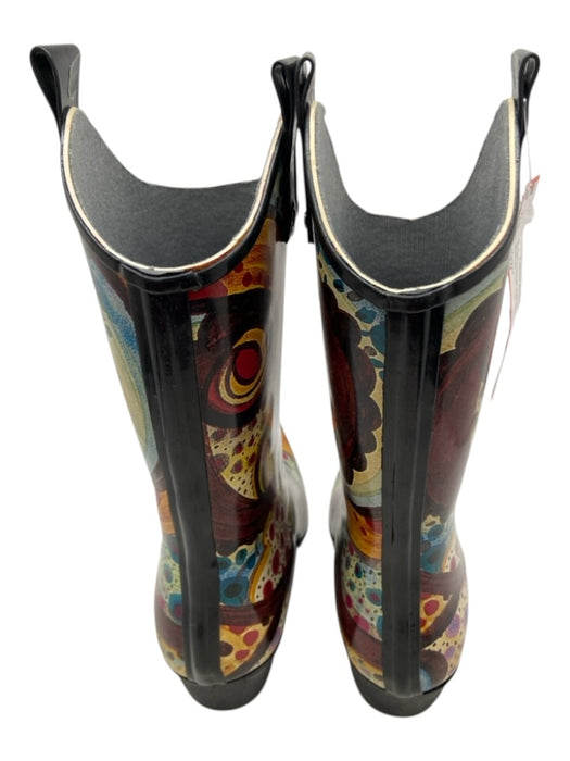 Nomad Shoe Size 10 Multi Rubber Upper Abstract Print Pointed Toe Western Boots Multi / 10