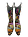 Nomad Shoe Size 10 Multi Rubber Upper Abstract Print Pointed Toe Western Boots Multi / 10