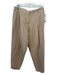 Burberry Size 8 Beige Cotton Mid Rise Tapered Pockets Pleat Pants Beige / 8