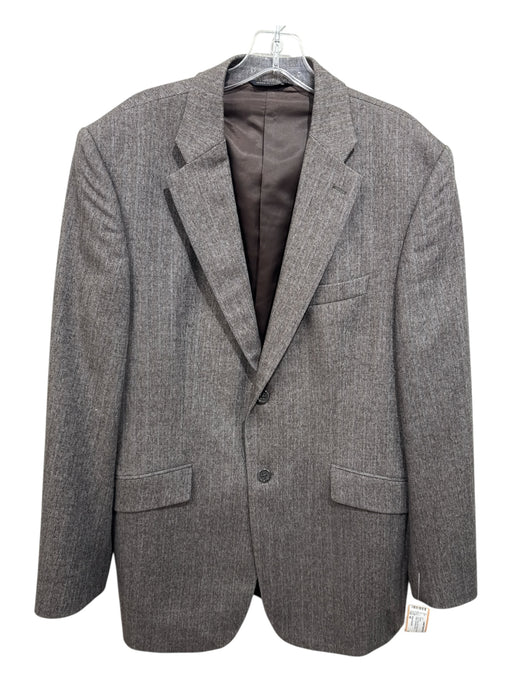 Banana Republic Tan & Gray Print Wool Herringbone 2 Button Men's Blazer Tan & Gray Print / 44
