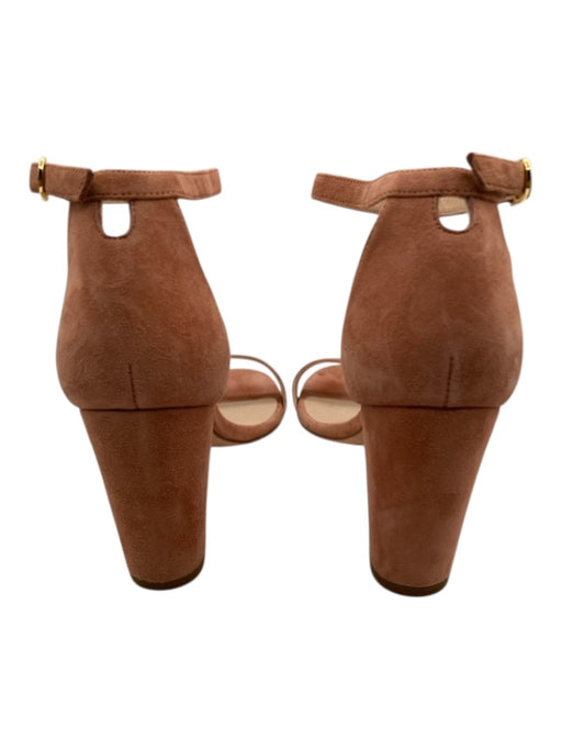 Stuart Weitzman Shoe Size 9 Dusty Rose Suede Toe Strap Ankle Buckle Sandals Dusty Rose / 9