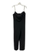 Halston Size 14 Black Polyester Blend Cowl Neck chain link strap Jumpsuit Black / 14