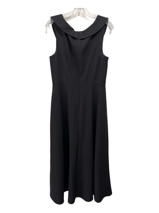 Kay Unger Size 12 Black Polyester Boat Neck Sleeveless Skirt Overlay Jumpsuit Black / 12