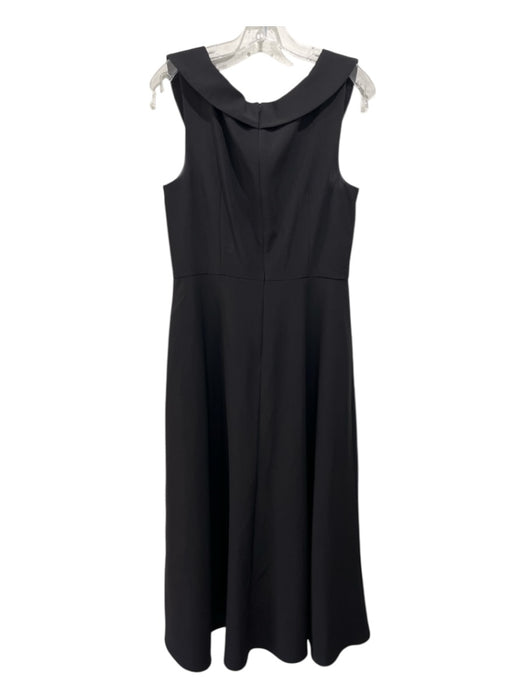 Kay Unger Size 12 Black Polyester Boat Neck Sleeveless Skirt Overlay Jumpsuit Black / 12