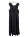 Kay Unger Size 12 Black Polyester Boat Neck Sleeveless Skirt Overlay Jumpsuit Black / 12