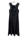 Kay Unger Size 12 Black Polyester Boat Neck Sleeveless Skirt Overlay Jumpsuit Black / 12