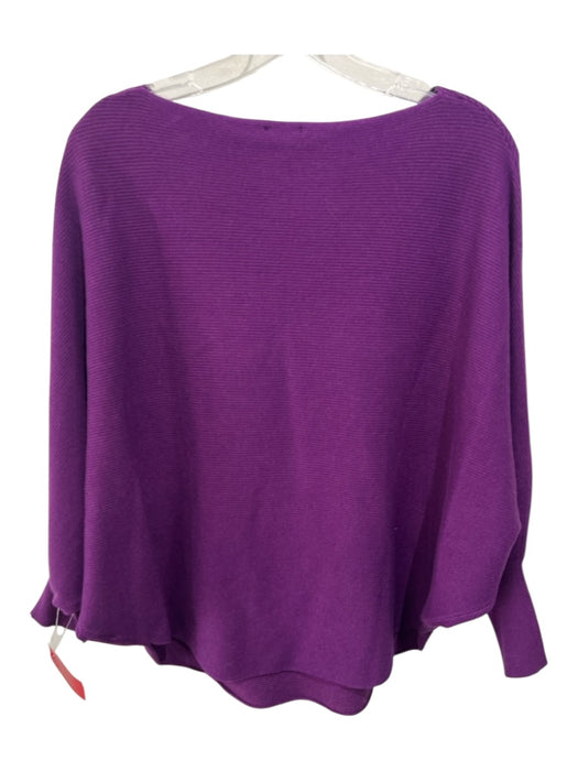 Kerisma Size M/L Purple Viscose Blend Ribbed Knit Wide Neck Sweater Purple / M/L