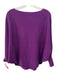 Kerisma Size M/L Purple Viscose Blend Ribbed Knit Wide Neck Sweater Purple / M/L