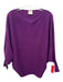 Kerisma Size M/L Purple Viscose Blend Ribbed Knit Wide Neck Sweater Purple / M/L