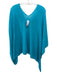 Minnie Rose Blue Cotton Sleeveless Shawl Blue / 0/S