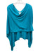 Minnie Rose Blue Cotton Sleeveless Shawl Blue / 0/S