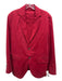 Borelio Red Cotton Blend Solid 2 Button Men's Blazer Red / 52