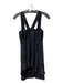 Erica Davies Size 0 Black Tencel & Cotton Bustier Top Wide Strap Ruffle Dress Black / 0