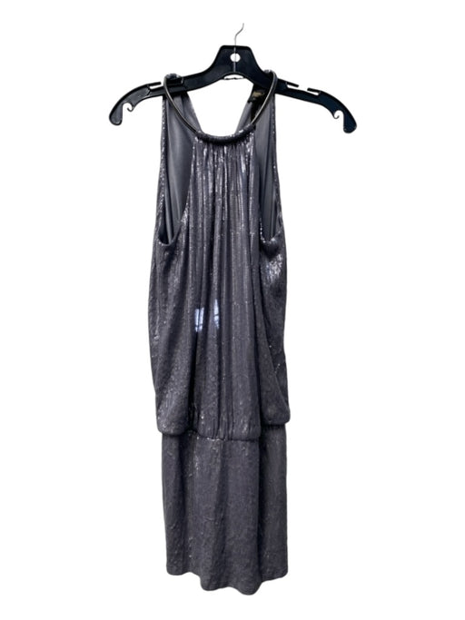 Laundry Size 4 Gray Sequin High Ankle Sleeveless Choker Drop Waist Dress Gray / 4