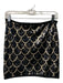 Cristina Love Size Est M Black & Gold Sequin Mini Pull On Scale Pattern Skirt Black & Gold / Est M