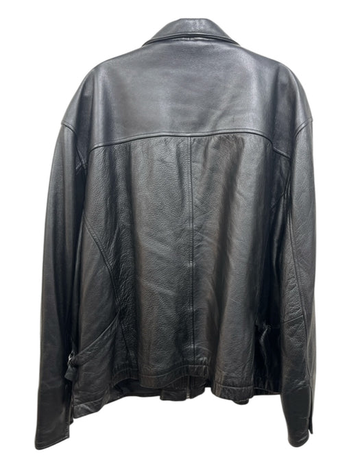 Wilsons Size 2XL Black Leather Solid Zip Up Men's Jacket 2XL