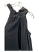 Poleci Size 2 Dark Gray Rayon Blend High Neck Tie at Neck Sleeveless Dress Dark Gray / 2
