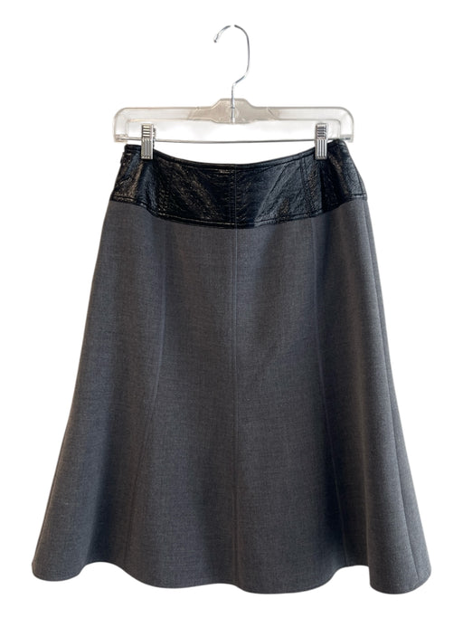 Tribal Size 2 Grey Wool Attached Belt Knee Length Side Zip Dress Grey / 2