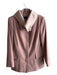 Liliu Size 6 Pale Pink Wool Blend Silk Collar Front Zip Pockets Jacket Pale Pink / 6