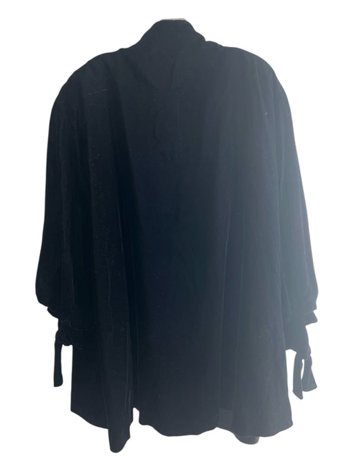 Victor Costa Size 42 Black Rayon Blend Long Draped Sleeve tie at wrist Coat Black / 42