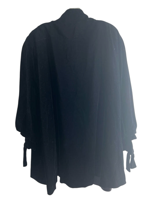 Victor Costa Size 42 Black Rayon Blend Long Draped Sleeve tie at wrist Coat Black / 42