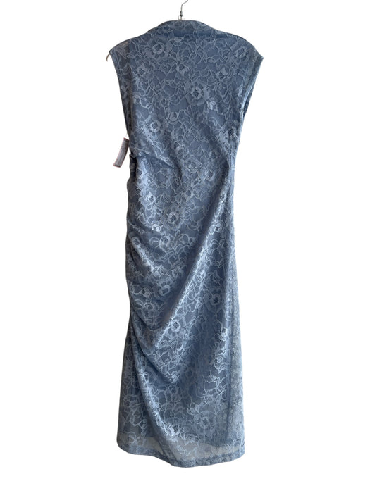 By Anthropologie Size XS Light Blue Polyester Lace Overlay Cap Sleeve Dress Light Blue / XS