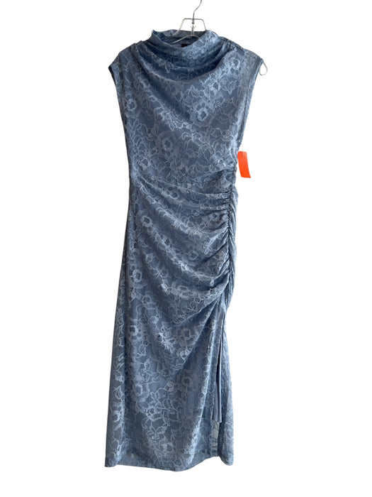 By Anthropologie Size XS Light Blue Polyester Lace Overlay Cap Sleeve Dress Light Blue / XS