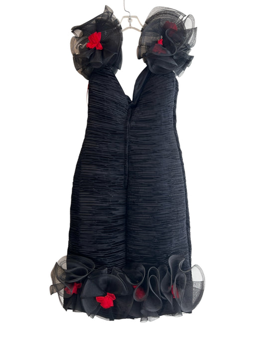 Cache Size Est XS Black No Fabric Tag Sleeveless Statement Bow Body Con Gown Black / Est XS