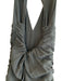 Moschino Size 6 Black Side Zip Draped Front Sleeveless Halter Gown Black / 6
