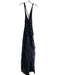 Moschino Size 6 Black Side Zip Draped Front Sleeveless Halter Gown Black / 6