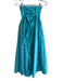 Amanda Uprichard Size XS Aqua Blue Polyester Lined Strapless Side Zip Dress Aqua Blue / XS
