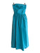 Amanda Uprichard Size XS Aqua Blue Polyester Lined Strapless Side Zip Dress Aqua Blue / XS