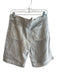 120% Lino Size 40 Light Gray Linen Zip Fly Drawstring Pockets Mid Thigh Shorts Light Gray / 40