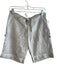 120% Lino Size 40 Light Gray Linen Zip Fly Drawstring Pockets Mid Thigh Shorts Light Gray / 40