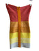 Etincelle Size 1 Orange, Gold & Yellow Viscose Blend Tiered Strapless Dress Orange, Gold & Yellow / 1