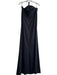 Thierry Muggler Size 44 Black Poly Blend Strapless Back Zip Leather Detail Gown Black / 44