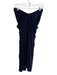 Yigal Size 1 Navy Rayon Drape Pockets Elastic Waist Below knee Skirt Navy / 1