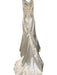 Allure Bridal Size Est XS/S Champagne Satin & Lace Back Button Sleeveless Gown Champagne / Est XS/S