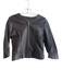 Blumera Size Medium Brown Leather Lined Front Zip 3/4 Sleeve Round Neck Jacket Brown / Medium
