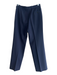 G. Gucci Size 44 Navy Wool Front Pleat Zip Fly Straight Cut Trouser Pants Navy / 44