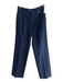 G. Gucci Size 44 Navy Wool Front Pleat Zip Fly Straight Cut Trouser Pants Navy / 44