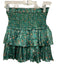 Reset Size S Green & Multi Polyester Floral Tiered Smocked Waist Skirt Green & Multi / S