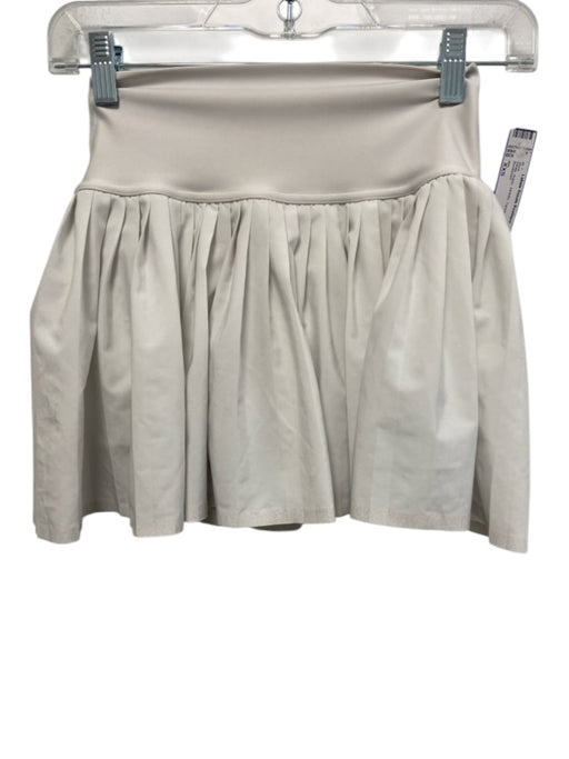 Alo Size XXS White Nylon Athletic Tennis Skirt Skirt White / XXS