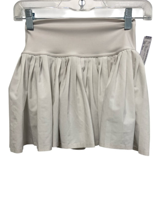 Alo Size XXS White Nylon Athletic Tennis Skirt Skirt White / XXS