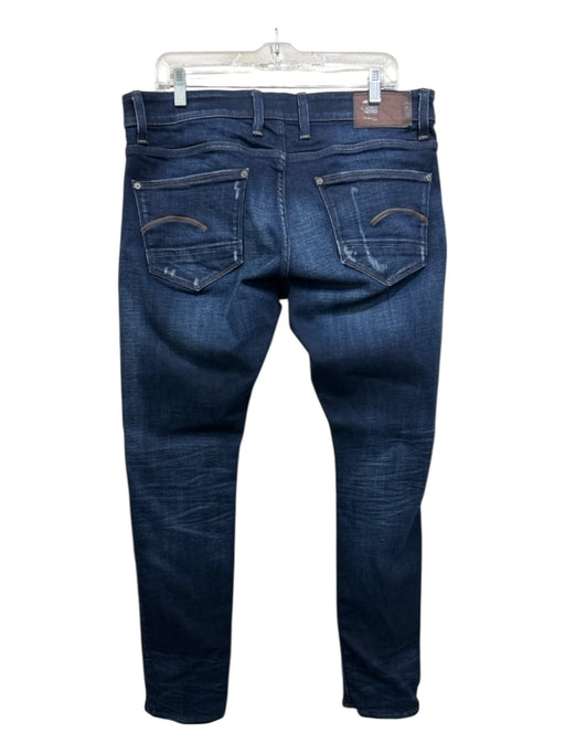 G Star Size 36 medium dark wash Cotton Blend Distressed Jean Slim Men's Pants medium dark wash / 36
