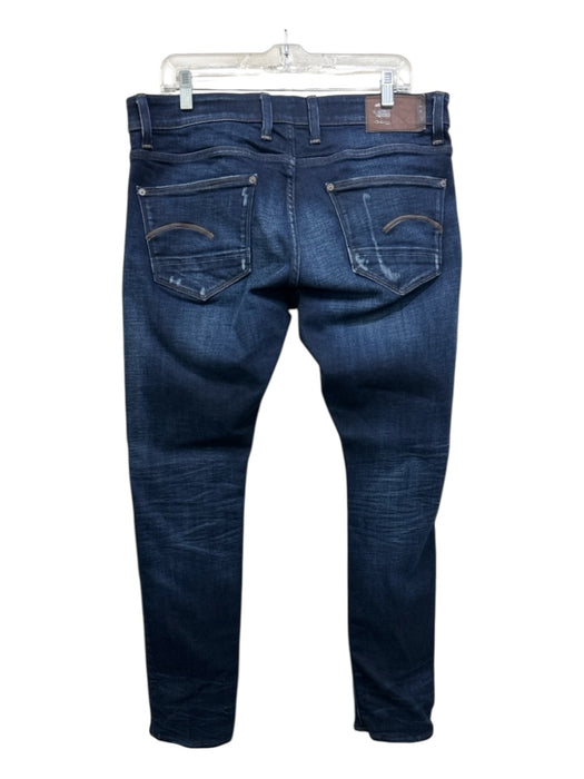 G Star Size 36 medium dark wash Cotton Blend Distressed Jean Slim Men's Pants medium dark wash / 36